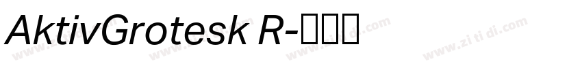 AktivGrotesk R字体转换
